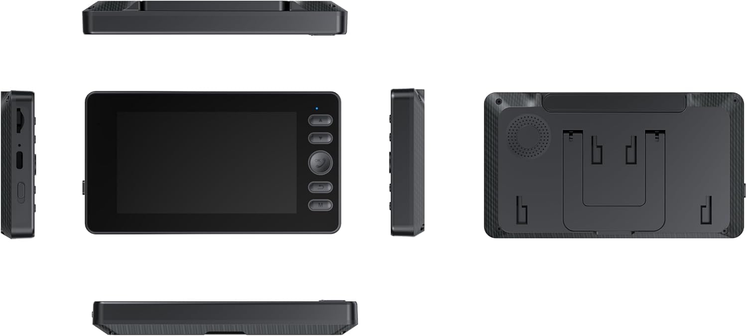 TKMARS Videotürklingel 1080P, Timbre de Puerta con Cámara y Pantalla IPS 4,3 Pulgadas, Visión Nocturna Infrarroja, Llamada Bidireccional, Almacenamiento Automático de Vídeo, 6 Tonos de Llamada