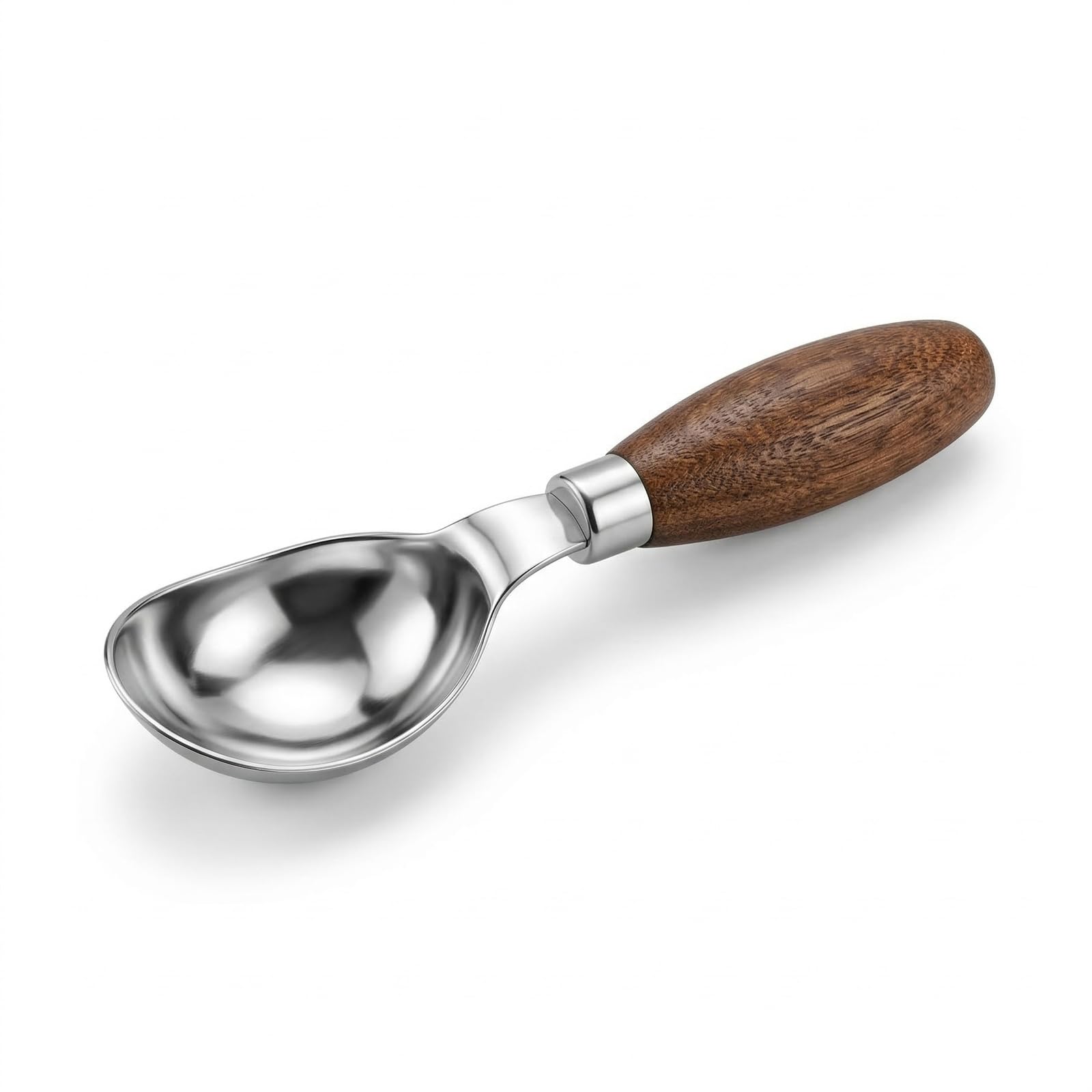 Ice Cream Scoop, Metal Scoop, Stainless Steel Ice Cream Scoop, Heavy Duty Durable Design, Easy Clean, Suitable for Gelato, Cookie Dough, Sorbet, Almond, Silver
