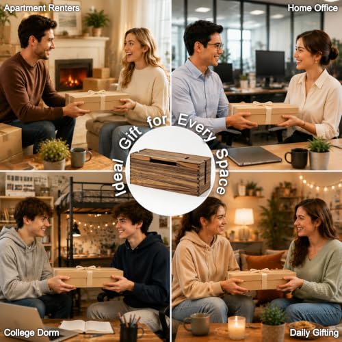 MODUGLE Acacia Wood Cable Management Box, Wooden Cord Hider Organizer for Power Strip, Electrical Hiding, TV Wires, Desk & Floor Cables, Under Desk Cable Organizer for Home Office by MODUGLE - Used condition - Image 8