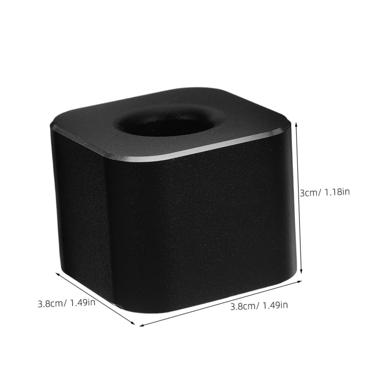 Mobestech Portapenne in Metallo 4 Pezzi in Lega di Alluminio Nero | Base Quadrata, Design Moderno e Compatto, per Scuola e Studio, Superficie Resistente e Facile da Pulire
