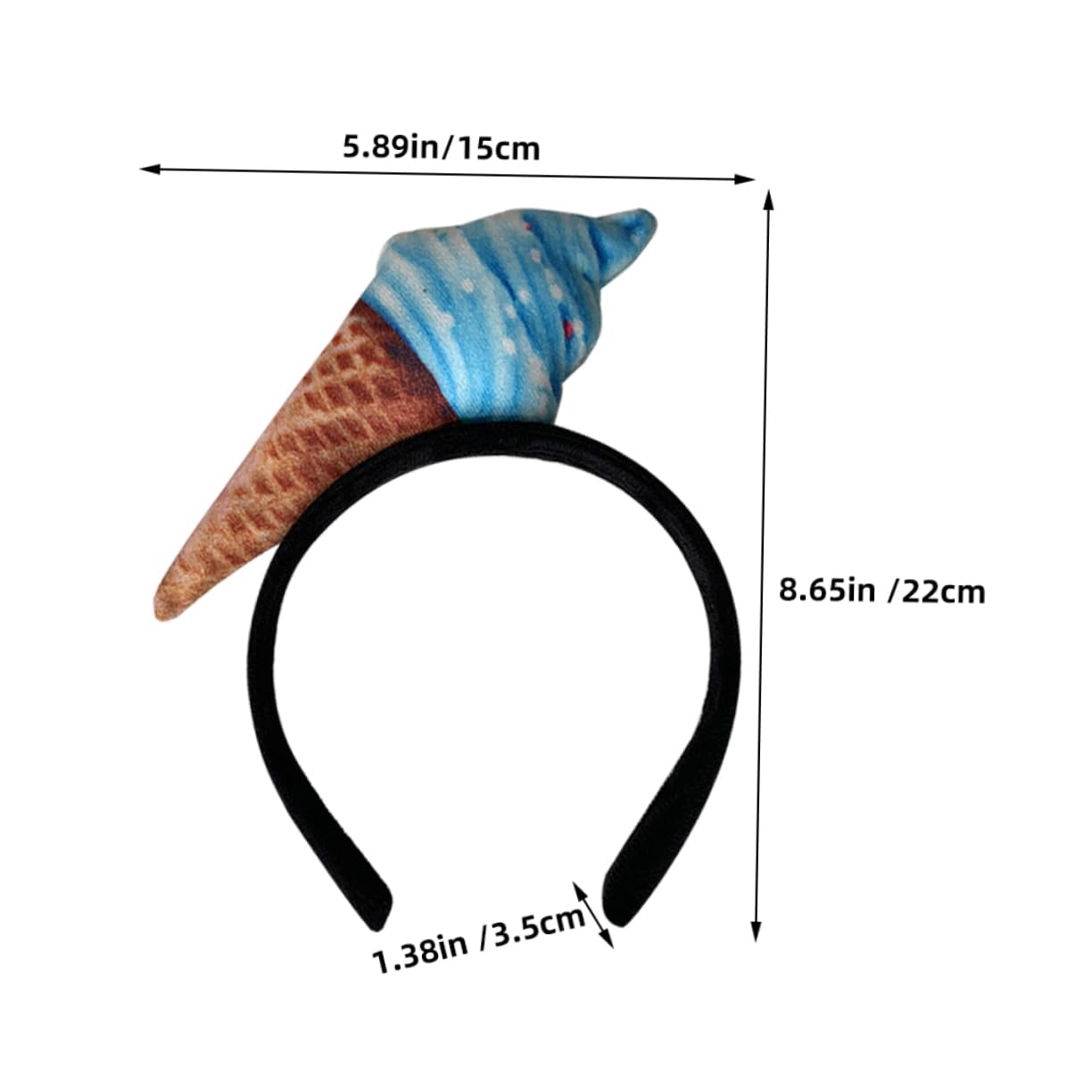 FRCOLOR 10stücke Haarband Eiscreme Design Lustiges Stirnband Für Make-up Und Vielseitiges Accessoire Für Damen Und Mädchen