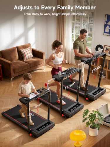 Image of RHYTHM FUN Incline Walking Pad with Handle Bar, 37.5 inch Runng Belt, 300 LBS