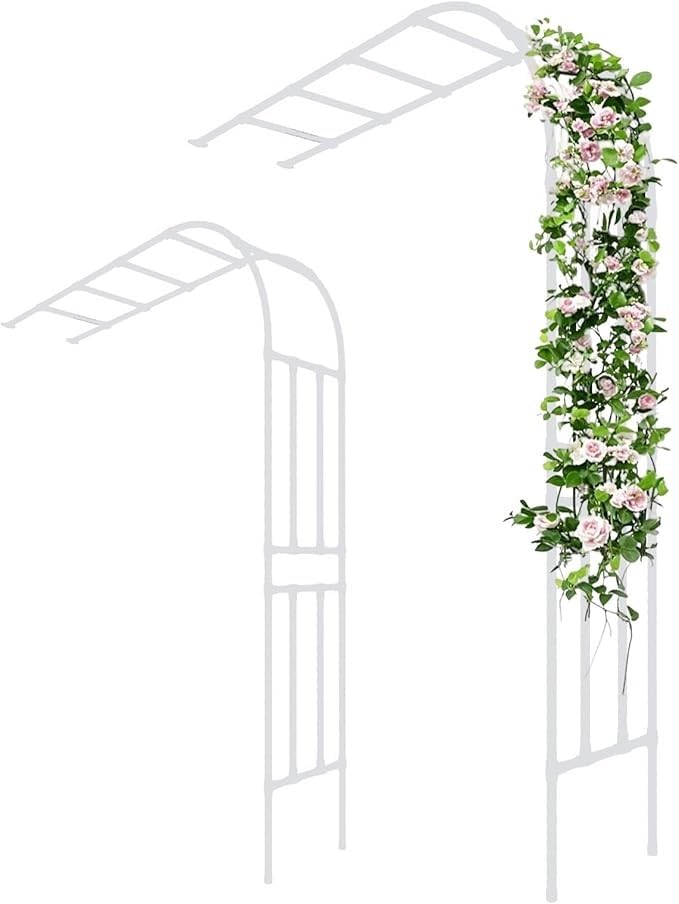 Treillis demi-arche extérieur idéal pour végétaliser une terrasse ou un mur de jardin