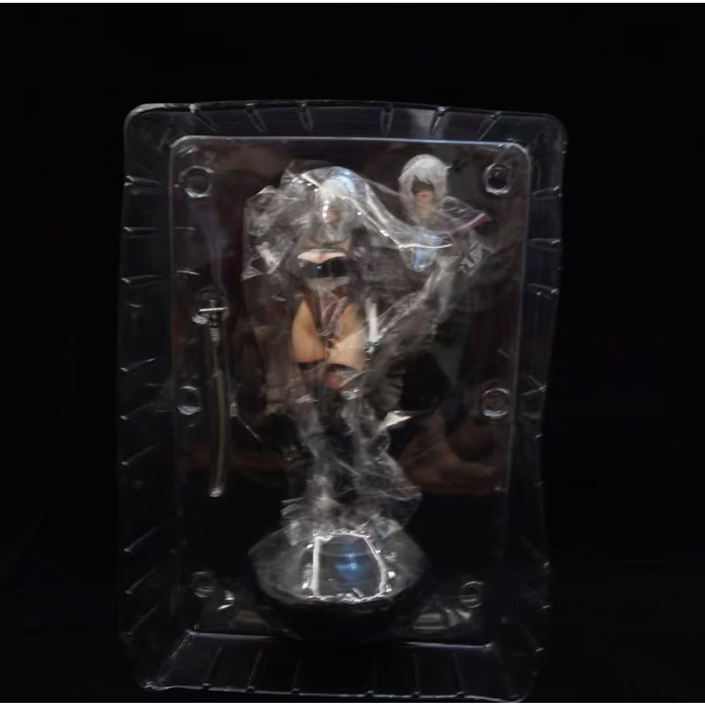 Zhongkaihua Automata 2B Figura d'Azione con Testa Intercambiabile e Spada Rimovibile Statua 32cm Yorha 2B Figura in Abito da Sposa Nero Edizione PVC Ornamenti