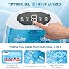 RELAX4LIFE Pediluvio Massaggiatore per Piedi con Rulli Massaggianti, Funzioni Riscaldamento 35℃-46℃, Vibrazioni, Bolle, Pietra Pedicure,Spenimento Automatico 1 Ora,Cavo 183cm,33x39x18cm (BluBlu)