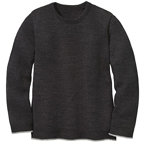 Kids' Merino Wool Pullover Sweater: Crew Neck Long Sleeve Knit for Boys and Girls