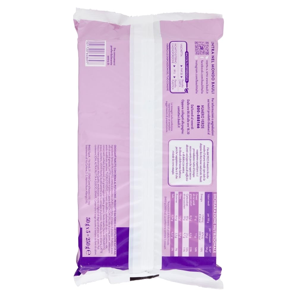 Italian Gourmet Assortiment Croissants Bauli – 6 Parfums (Abricot, Cerise, Chocolat, Crème Vanille, Pistache, Classique) – Goûter & Petit Déjeuner – Lot Mixte Moelleux + Italian Gourmet Polpa
