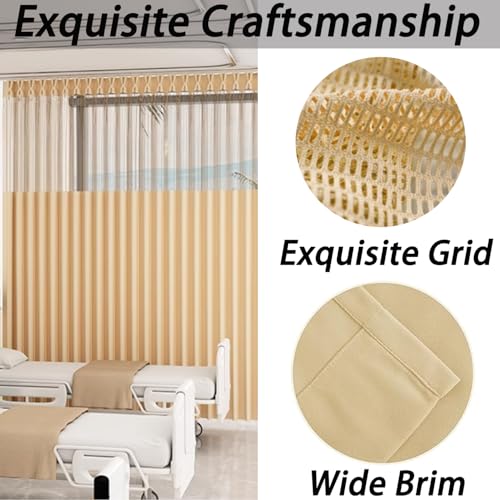image for Hospital Room Divider Curtain, Medical Grade Privacy Curtain with Mesh