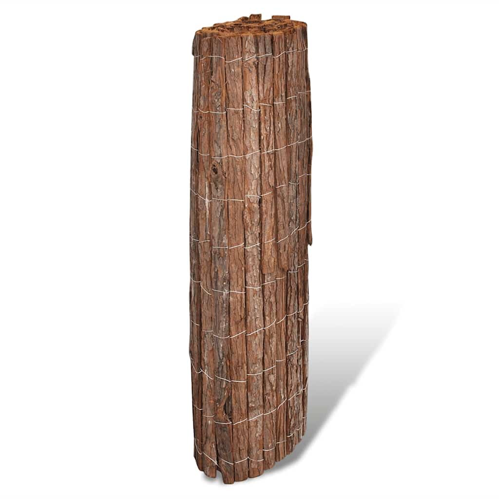 Recinzione in Corteccia 400x100 cm per Giardino Esterno Barriera Modulabile in Legno Naturale per Confini, Divisori, Privacy e Protezione dal Vento e Sole
