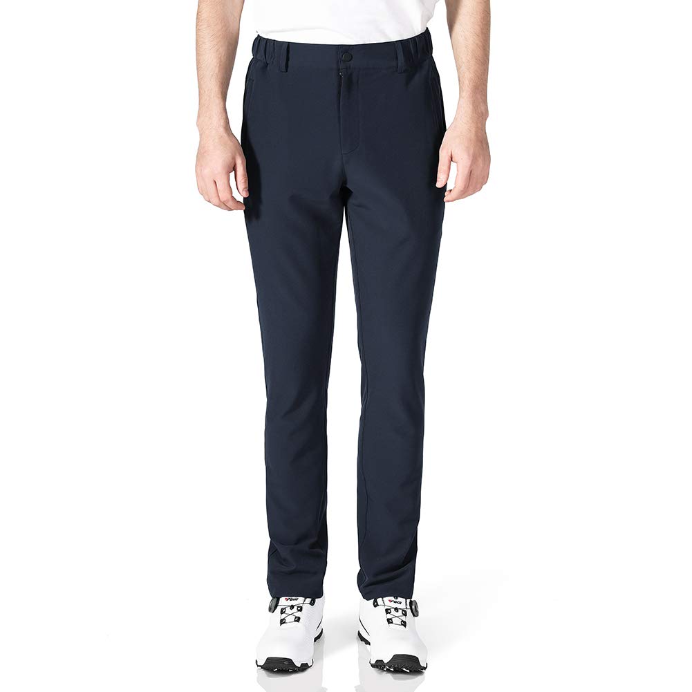aoli ray Uomo Pantaloni da Golf Sportivi Slim Fit Impermeabile Leggeri Pants con Tasche Blu Navy Darkblue XL