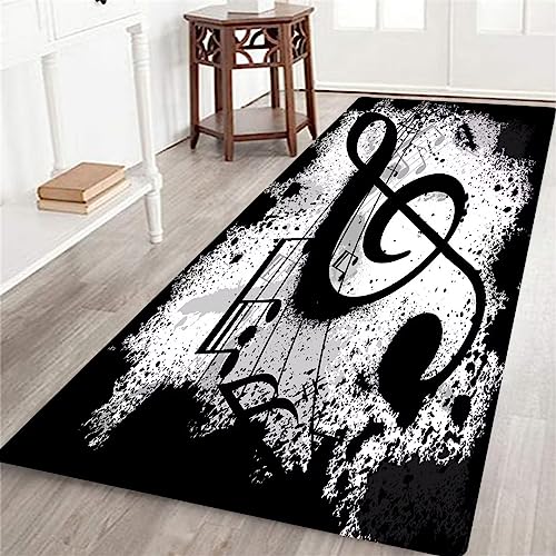 Tapete Largo de Notas Musicales Antideslizante 60x180cm miniatura 1