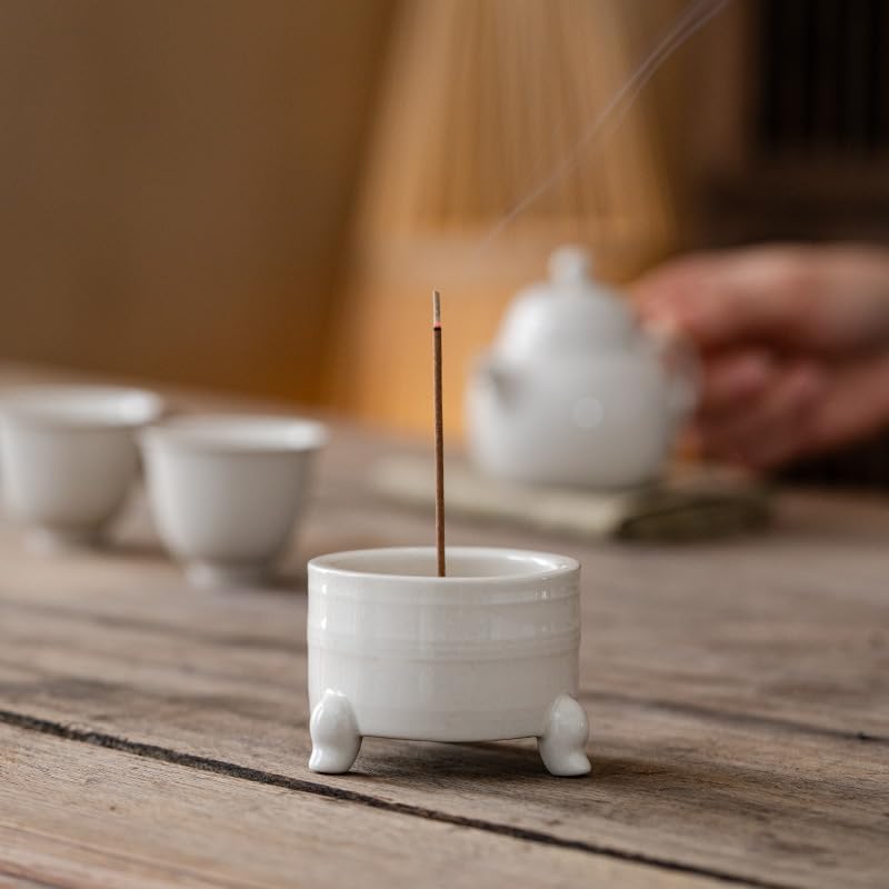 Incense Burner Incense Holder Incense Holder Zen Home Ceramic Creative Small Incense Burner Retro Sandalwood Agarwood Aromatherapy Burner Incense Cone Holder