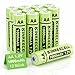 KINREECELL Wiederaufladbare AA-Batterien, NI-MH-Doppel-A-Solarbatterien mit Reale Kapazität, 1.2 V vorgeladen für Solarleuchten, Lichterketten, Solar-Wegeleuchten (AA-1000 mAh, 12 Stück)