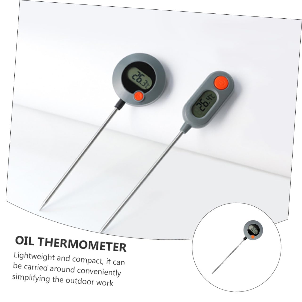 FELTECHELECTR Digital Kitchen Thermometer with Probe High Precision Cooking Thermometer for Meat Milk and Liquids for BBQ Baking and Home Cooking Food Safety