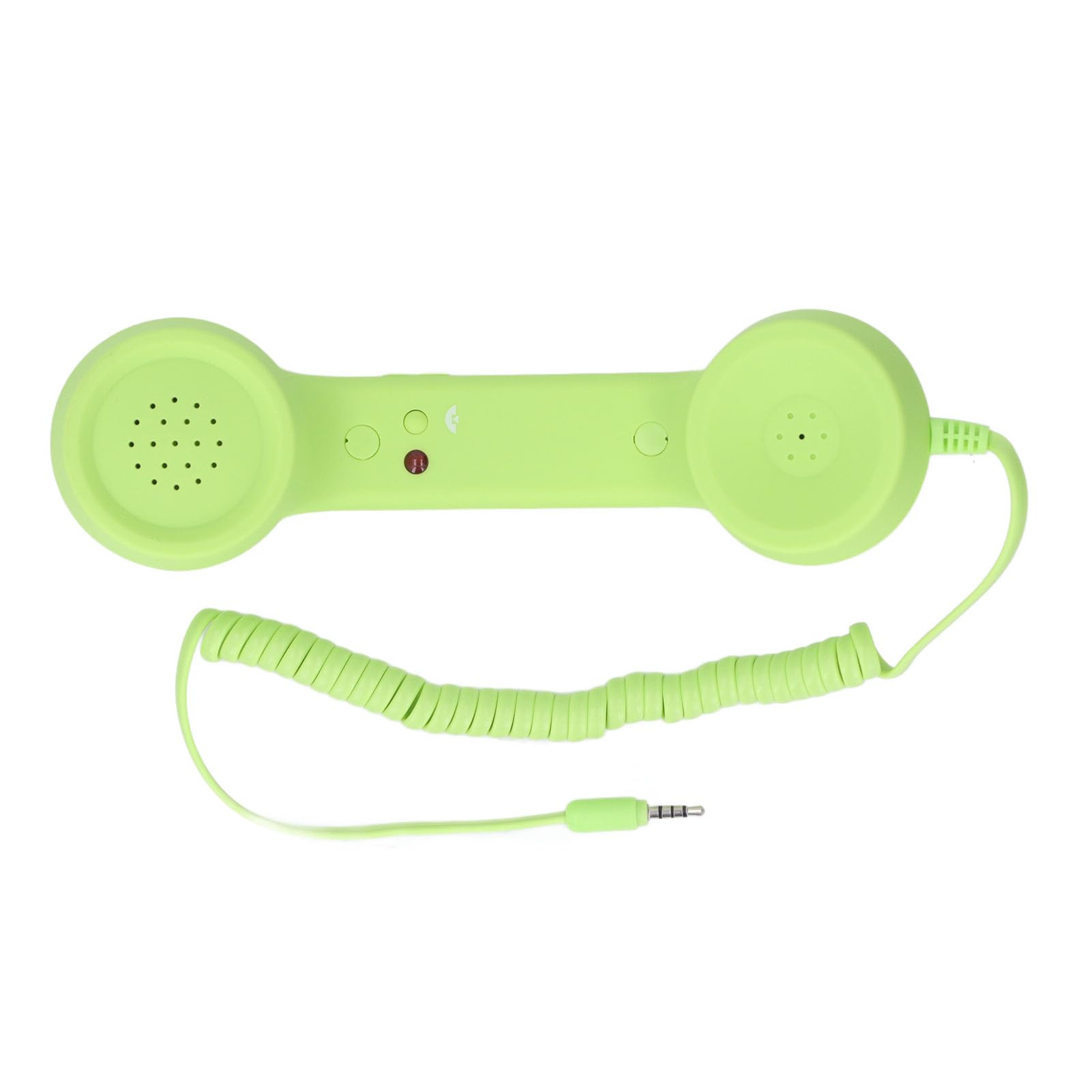 Jiawu Retro Telephone Handset, Cell Phone Receiver, Clear Sound & Radiation Proof, 3.5mm Mic Microphone Speaker for Mobile Phones Cellphone Smartphone (Green)