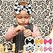 JATEBI 6 PCS Baby Girl Hair Bows Set Checkered Cow Print Bows Headbands for Girls Cowgirl Accessories Newborn Toddler Baby Outfits Checkered