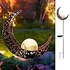 HOMEIMPRO Moon Solar Lights Outdoor Garden Stakes, Waterproof Crackle Glass Metal Decorative Lights for Pathway, Lawn, Patio or Courtyard, Birthday Gift, Mothers’ Day Fathers’ Day Gift (Bronze) HOMEIMPRO Moon Solar Lights Outdoor Garden Stakes, Waterproof Crackle Glass Metal Decorative Lights for Pathway, Lawn, Patio or Courtyard, Birthday Gift, Mothers’ Day Fathers’ Day Gift (Bronze)