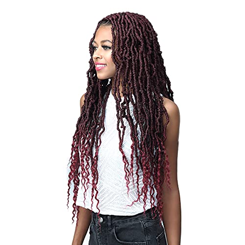 Bobbi Boss Crochet Braids African Roots Braid Collection 2X Nu Locs French Tips 24" (1-Pack, 4) #TOP4