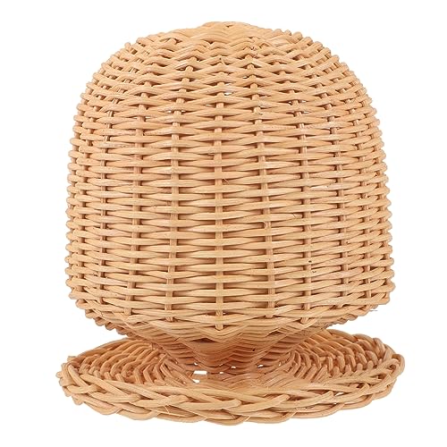 Mikikit Soporte de Exhibición de Ratán Sombreros y Pelucas Organizador Resistente y Gorras de Béisbol y Fieltro Almacenamiento Decorativo y Funcional