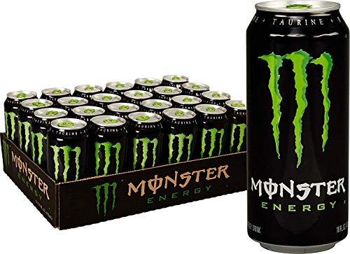 Monster Energy Drink, Green, Original, 16 Ounce 3 Cases of 24 Cans