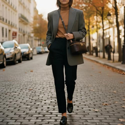 Women's Woven Leather Crossbody Bag with Top Handle, Fashion Square Box Purse4