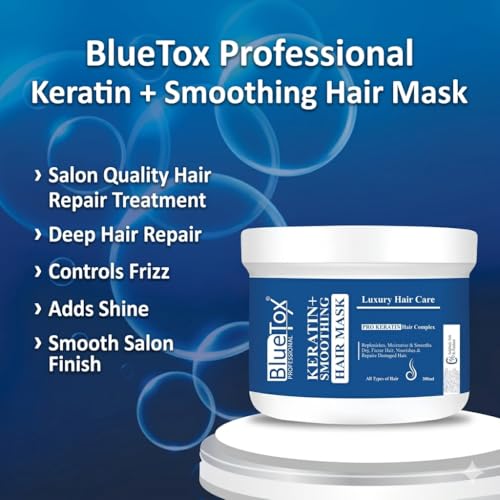 Image of keratin smoothning hair Repair Mask for Dry & Damaged Hair | sulfate and paraben free | Professional mask for Strengthening and Repairing Hair | For Chemically Treated Hair Type