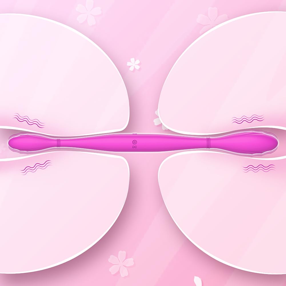 Vibratore di coppia vibratori partner, vibratori di coppia doppio dildo per lei clitoride e punto G stimolatore silicone coppia vibratore giocattolo del sesso con 7 modalità di vibrazione