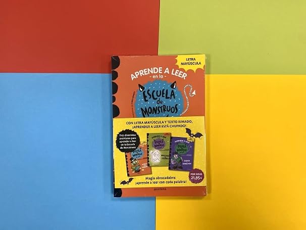 Aprender a leer en la Escuela de Monstruos - Pack con los libros 7, 8 y 9: En letra MAYÚSCULA (libros para niños a partir de 5 años)