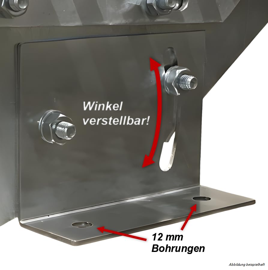 Stahltreppe Industrietreppe Aussentreppe Treppe 5 Stufen-Breite 100cm Variable Geschosshöhe 70-105cm mit einseitigem Geländer