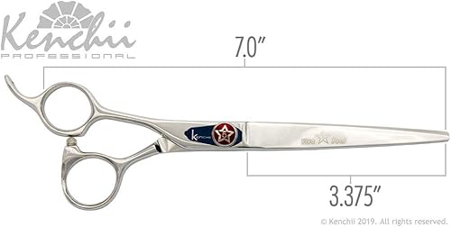 Vista 7 de Kenchii Five Star Offset Grooming Shear 8" Straight