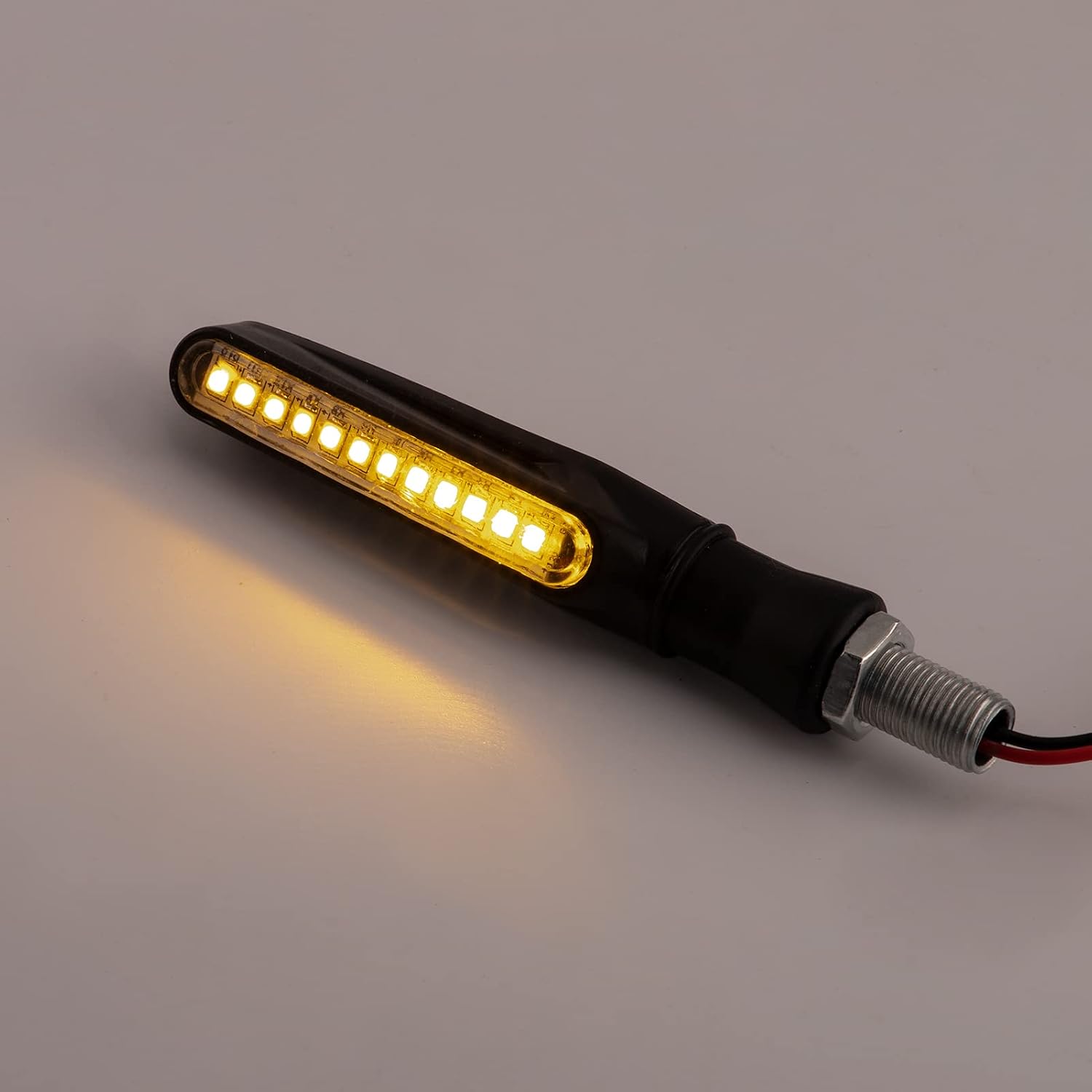 Mofun 12V Motorcycle Flowing Blinker Flasher Indicator,LED Turn Signal Lights Lamp Universal