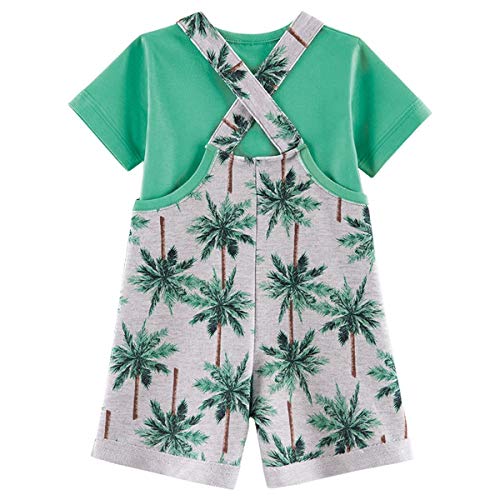 Jardineira Infantil Bebê Masculino Contendo 2 Peças