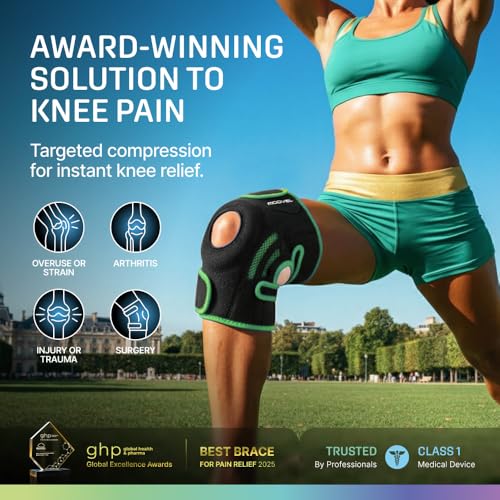 Image of Modvel Knee Brace with Side Stabilizers & Patella Gel Pads for Pain Relief and Joint Support Breathable, Non-Slip Compression Sleeve for Men & Women, Arthritis, Meniscus, ACL Recovery