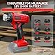 Schnurlose Display-Heißluftpistole für Milwaukee 18V Li-Ion Akku, 400W 1022℉ (550℃) Heißluftpistole mit Überlastungsschutz, 4 Düsenaufsätze zum Einschweißen, Basteln, Rohrbiegen (OHNE BATTERIE)