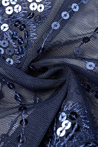 Image of BABEYOND 1920s Sequined Shawl Wraps for Women Fringed Evening Cape Wedding Bridal Shawl Scarf for Evening Dresses Party