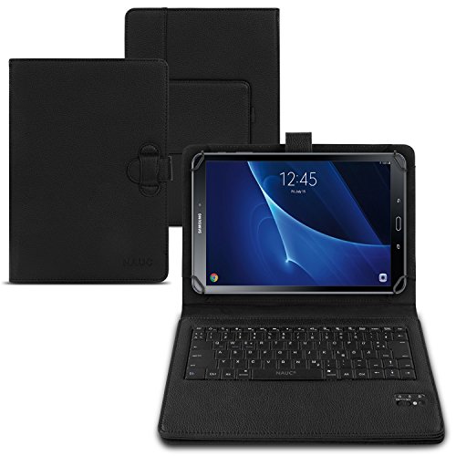 Nauc Étui de protection avec clavier Bluetooth pour tablette Samsung Galaxy Tab A6 de 10,1" (25,65 cm) [Clavier allemand]