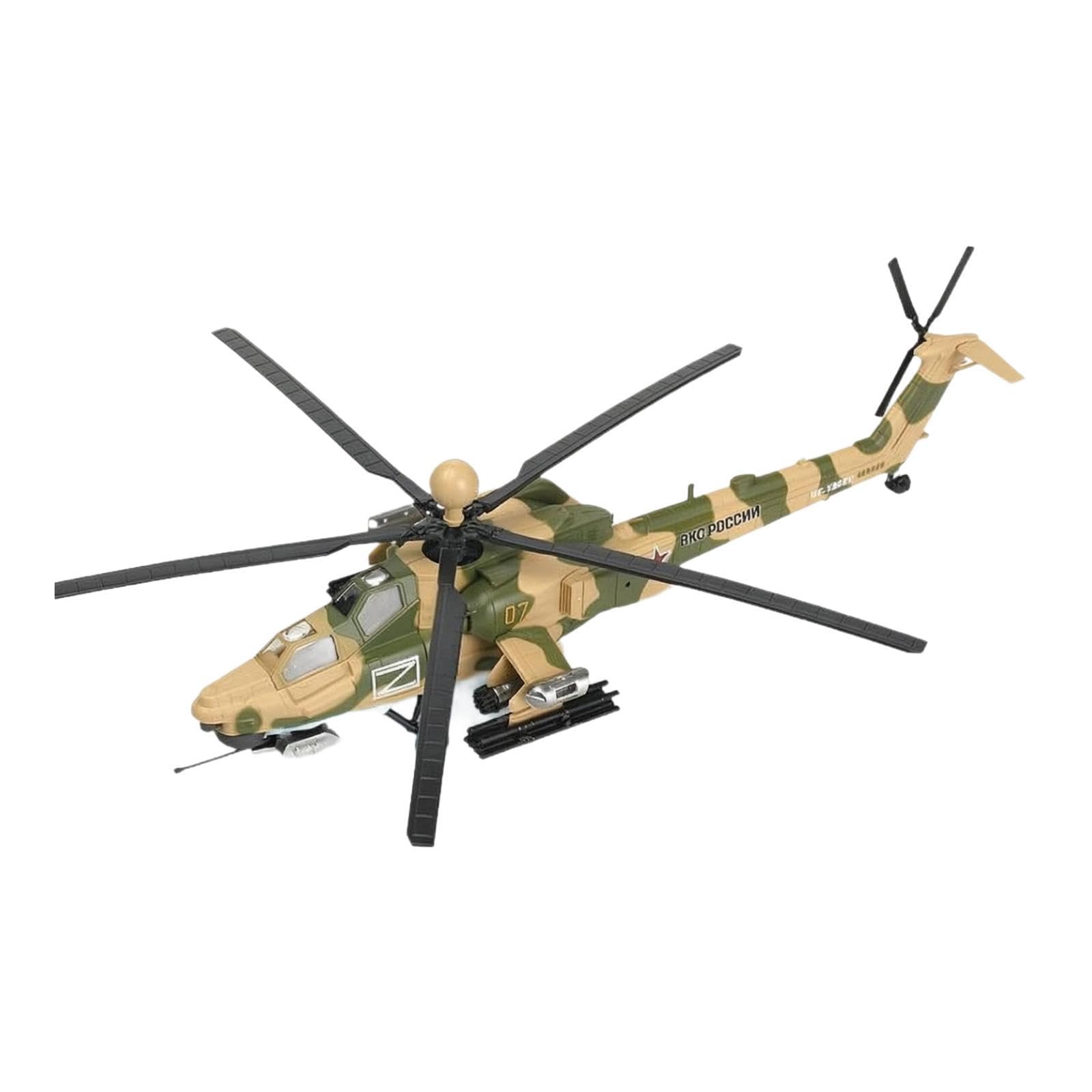 HGZLQKD 1/72 Aircraft Model Building Kit Desktop Decoration Collectible Simulated Souvenir Mi-28nm Armed Helicopter Airplane Model, Crimean