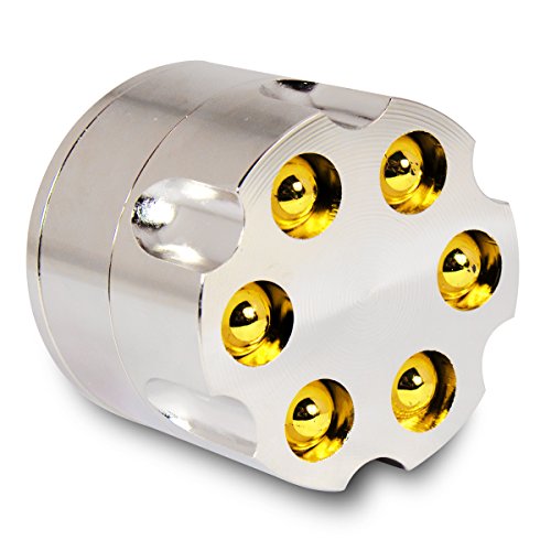 FORMAXu00ae420 Handy Revolver Bullet Cylinder Design Metal Spice Hierb Grinder Polen