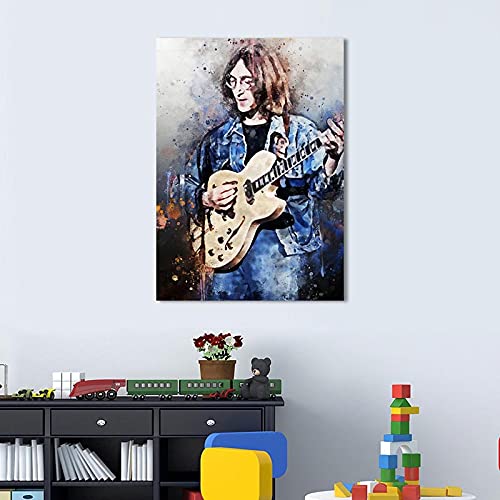 Poster John Lennon – Impression sur toile sans cadre – Décoration murale pour salon, chambre à coucher, décoration d’intérieur – 50 x 75 cm - Les Beatles, Paul McCartney, John Lennon, RIngo Starr, George Harrison Poster John Lennon - Impression sur toile sans cadre - Décoration murale pour salon, chambre à coucher, décoration d'intérieur - 50 x 75 cm – Image 5