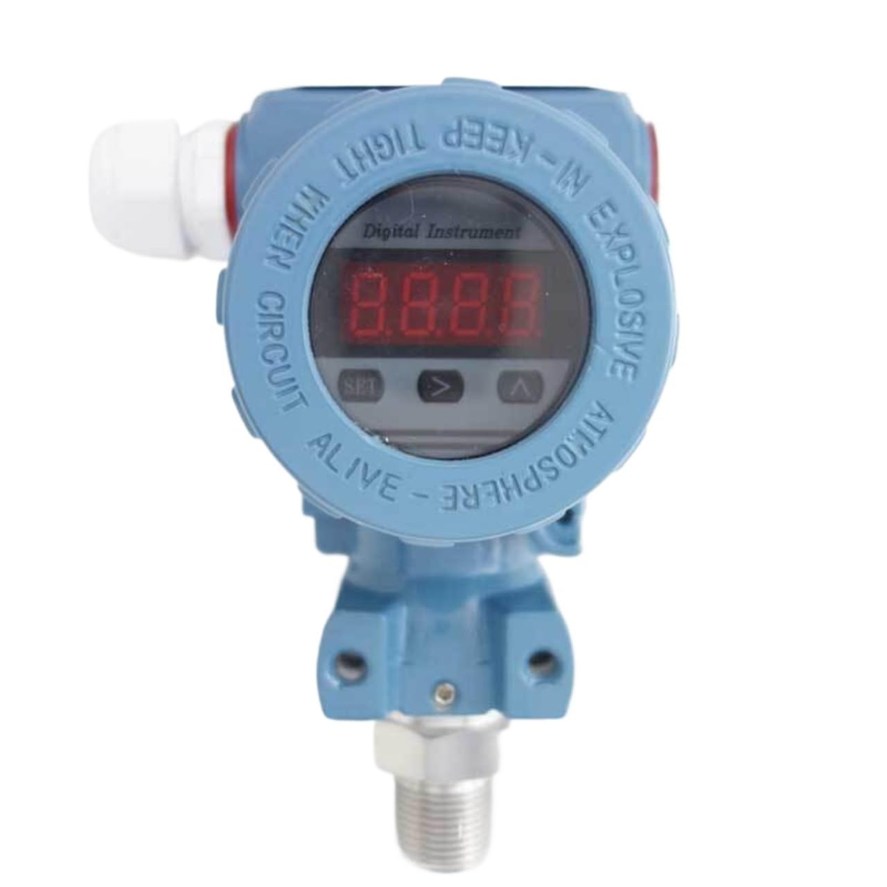 0-0.16-60Mpa Intelligent LED Display Silicon Pressure Transmitter Pressure Transducer G1/4 4-20mA Output(0-1Mpa)