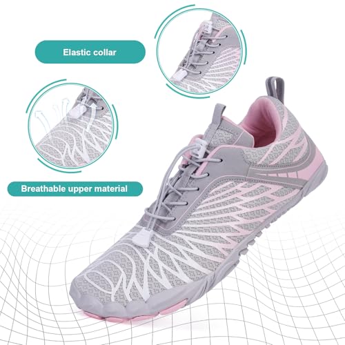 Image of Hike Barefoot Shoes, Pro Barefoot Shoes Women Men Footwear, Athletic Hiking Minimalist Water Shoe Breathable Quick Dry Zero Drop Trail Running Shoe with Non-Slip Sole & Wide Toe Box