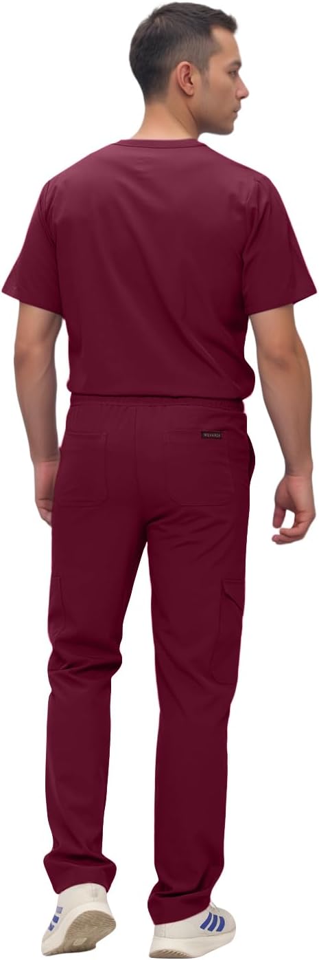Monarch Uniforms Men's Scrub Set V-Neck Scrub Sets with Nine Large Pockets
