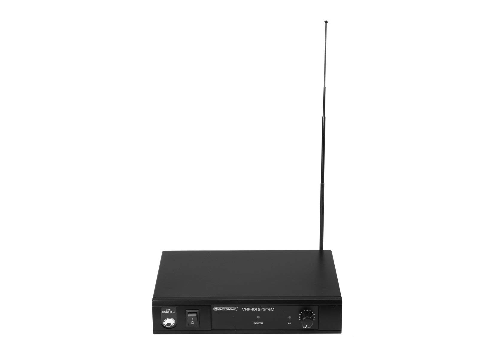 Omnitronic VHF-101 Funkmikrofon-System 214.35MHz | Empfangseinheit und Handmikrofon in PLL-Technik | Handmikrofon mit Stummschaltung und Farbmarkierung | Reichweite bei Sichtkontakt ca. 30 Meter
