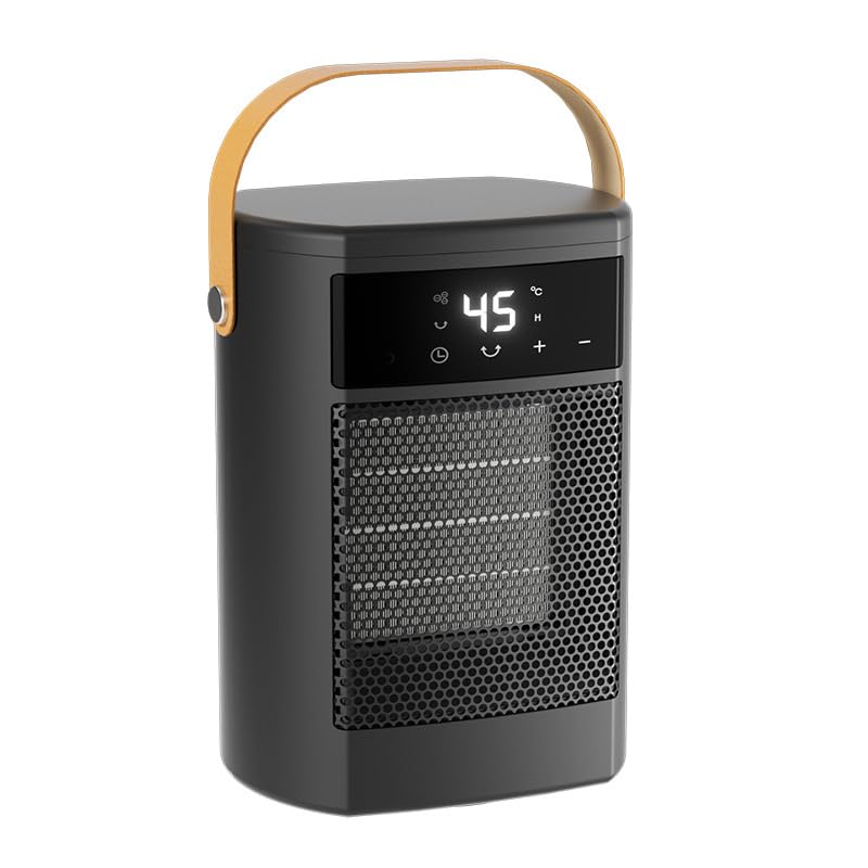 Haedswer Calefactor Electrico para Interiores, Calefactor Bajo Consumo, 1500W, PTC, Modo ECO, 3 Modos de Eléctrico, 70 ° Oscilante, Protección Contra Sobrecalentamiento y Vuelcos, Hogar, Oficina