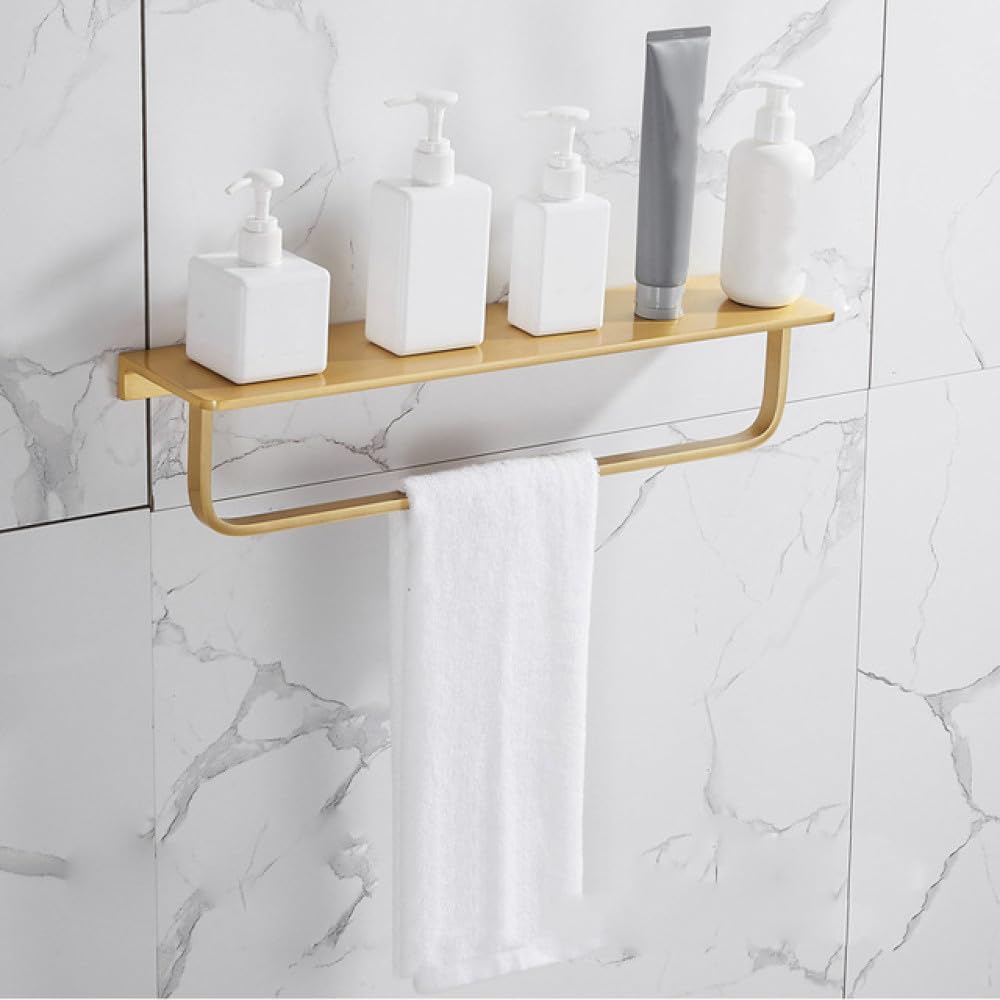 Badezimmerzubehör-Set, gebürstet, 50 cm, Eckregal, Handtuchhalter, Toilettenpapierhalter, WC-Bürstenhalter, Slish Bath Hardware-Kit für Ele Home Decor
