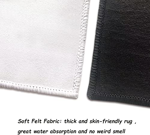 Gagnonlee 3D Vortexes Illusion Carpet Black White Plaid Square Rugs 3D Visual Optical Floor Mat For Bedroom Livingroom Home Decor Non-Slip Area Rug, 36''X 24''（90X60Cm） #TOP4