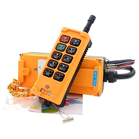 10 Key Hoist Crane Radio Wireless Remote Control Industrial Transmitter&Receiver (AC/DC12-24V) Cover