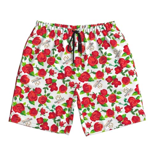 Vintage Beach Shorts for Men Novelty Graphic Board Shorts Lightweight Casual Summer Hawaii Trunks with Pocket