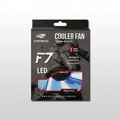 Cooler Fan C3Tech Storm 8cm Led Azul - F7-L50BL