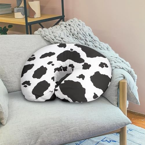 Image of Cow Baby Nursing Pillow Cover Removable Breathable Breastfeeding Pillow Slipcover, Stretchy Nursing Pillow Case Fits Snug On Infant